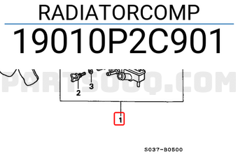 Honda 19010P2C901 RADIATORCOMP