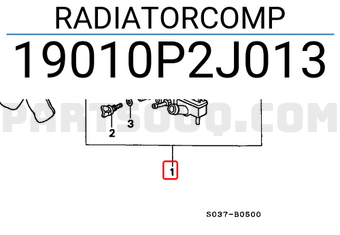 Honda 19010P2J013 RADIATORCOMP