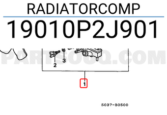 Honda 19010P2J901 RADIATORCOMP