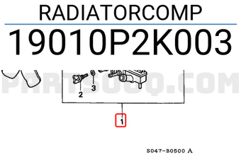 Honda 19010P2K003 RADIATORCOMP