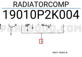 Honda 19010P2K004 RADIATORCOMP