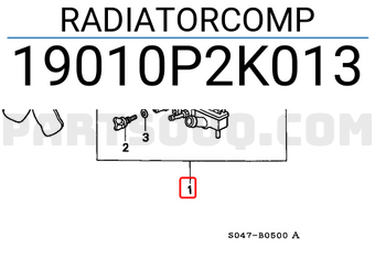 Honda 19010P2K013 RADIATORCOMP