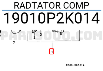 Honda 19010P2K014 RADTATOR COMP