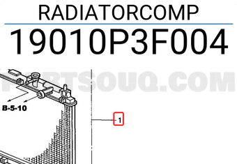 Honda 19010P3F004 RADIATORCOMP