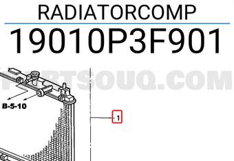 Honda 19010P3F901 RADIATORCOMP