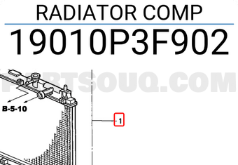 Honda 19010P3F902 RADIATOR COMP