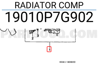 Honda 19010P7G902 RADIATOR COMP