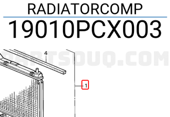 Honda 19010PCX003 RADIATORCOMP