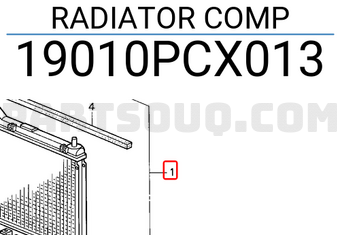 Honda 19010PCX013 RADIATOR COMP