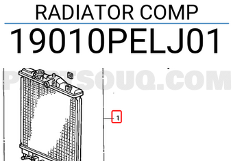 Honda 19010PELJ01 RADIATOR COMP