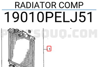 Honda 19010PELJ51 RADIATOR COMP