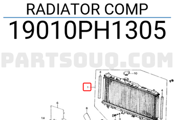 Honda 19010PH1305 RADIATOR COMP