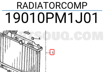 Honda 19010PM1J01 RADIATORCOMP