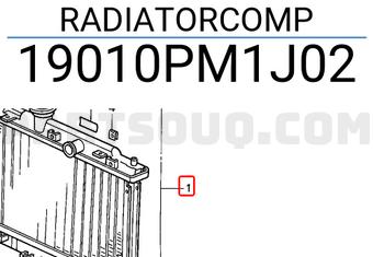 Honda 19010PM1J02 RADIATORCOMP