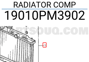 Honda 19010PM3902 RADIATOR COMP