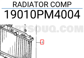 Honda 19010PM4004 RADIATOR COMP