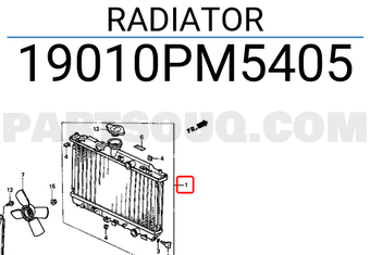 Honda 19010PM5405 RADIATOR