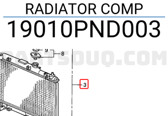 Honda 19010PND003 RADIATOR COMP