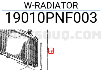 Honda 19010PNF003 W-RADIATOR