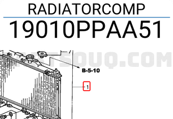 Honda 19010PPAA51 RADIATORCOMP