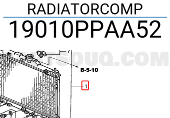 Honda 19010PPAA52 RADIATORCOMP