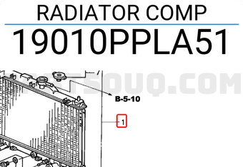Honda 19010PPLA51 RADIATOR COMP