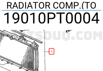 Honda 19010PT0004 RADIATOR COMP.(TO