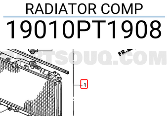 Honda 19010PT1908 RADIATOR COMP