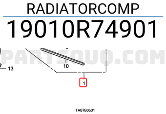 Honda 19010R74901 RADIATORCOMP