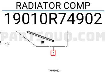 Honda 19010R74902 RADIATOR COMP