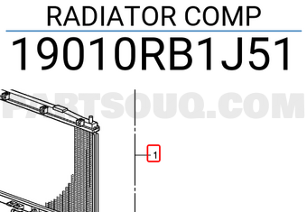 Honda 19010RB1J51 RADIATOR COMP