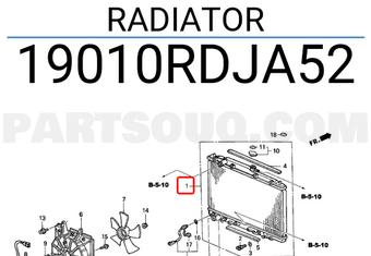 Honda 19010RDJA52 RADIATOR