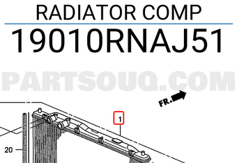 Honda 19010RNAJ51 RADIATOR COMP