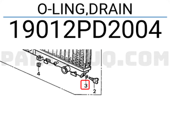 Honda 19012PD2004 O-LING,DRAIN