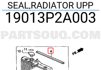 Honda 19013P2A003 SEAL,RADIATOR UPP