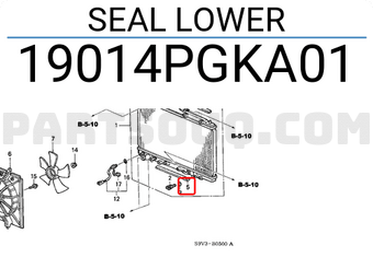 Honda 19014PGKA01 SEAL LOWER