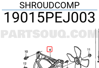 Honda 19015PEJ003 SHROUDCOMP