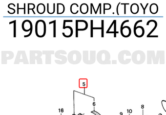 Honda 19015PH4662 SHROUD COMP.(TOYO