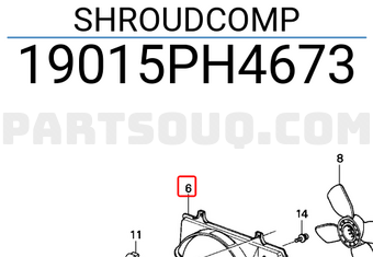 Honda 19015PH4673 SHROUDCOMP