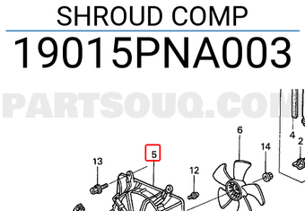 Honda 19015PNA003 SHROUD COMP