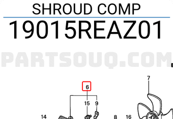 Honda 19015REAZ01 SHROUD COMP