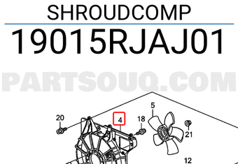 Honda 19015RJAJ01 SHROUDCOMP
