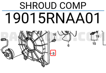 Honda 19015RNAA01 SHROUD COMP