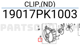Honda 19017PK1003 CLIP,(ND)