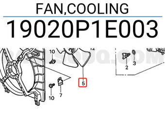 Honda 19020P1E003 FAN,COOLING