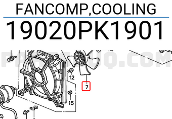 Honda 19020PK1901 FANCOMP,COOLING