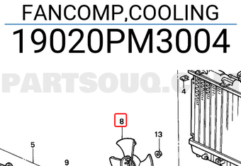 Honda 19020PM3004 FANCOMP,COOLING