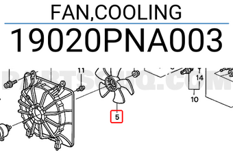 Honda 19020PNA003 FAN,COOLING