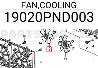 Honda 19020PND003 FAN,COOLING