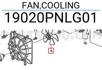 Honda 19020PNLG01 FAN,COOLING
